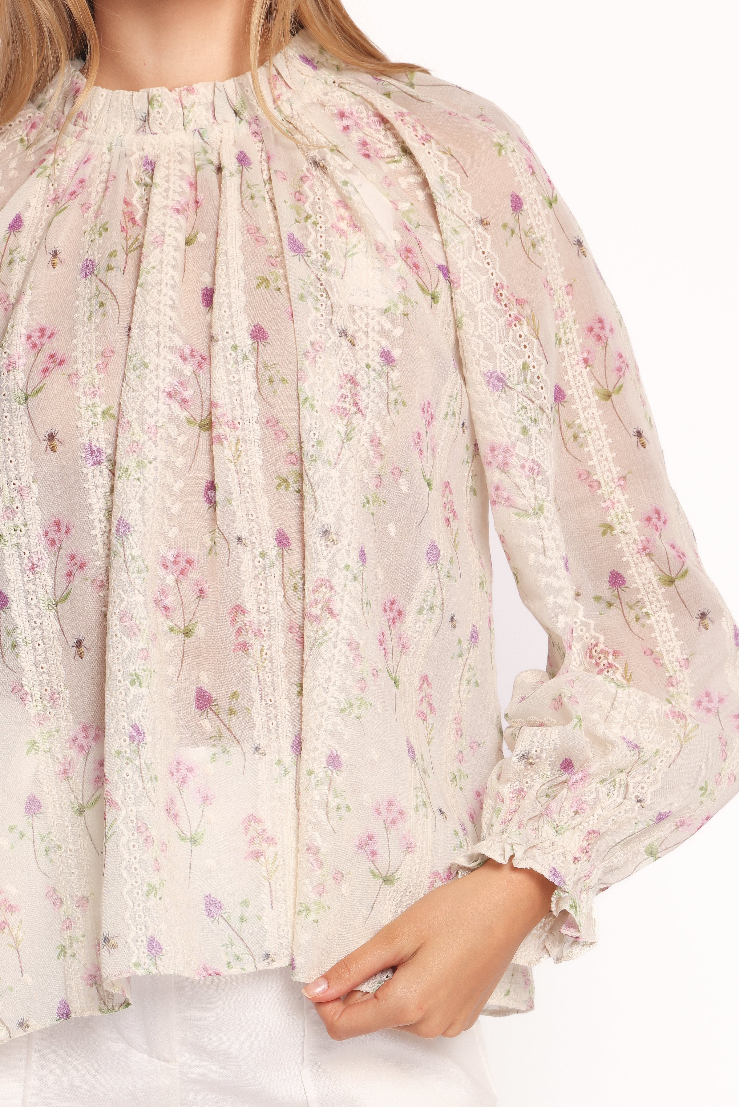 Petal and Pup USA TOPS Annie Long Sleeve Top - Pink Floral