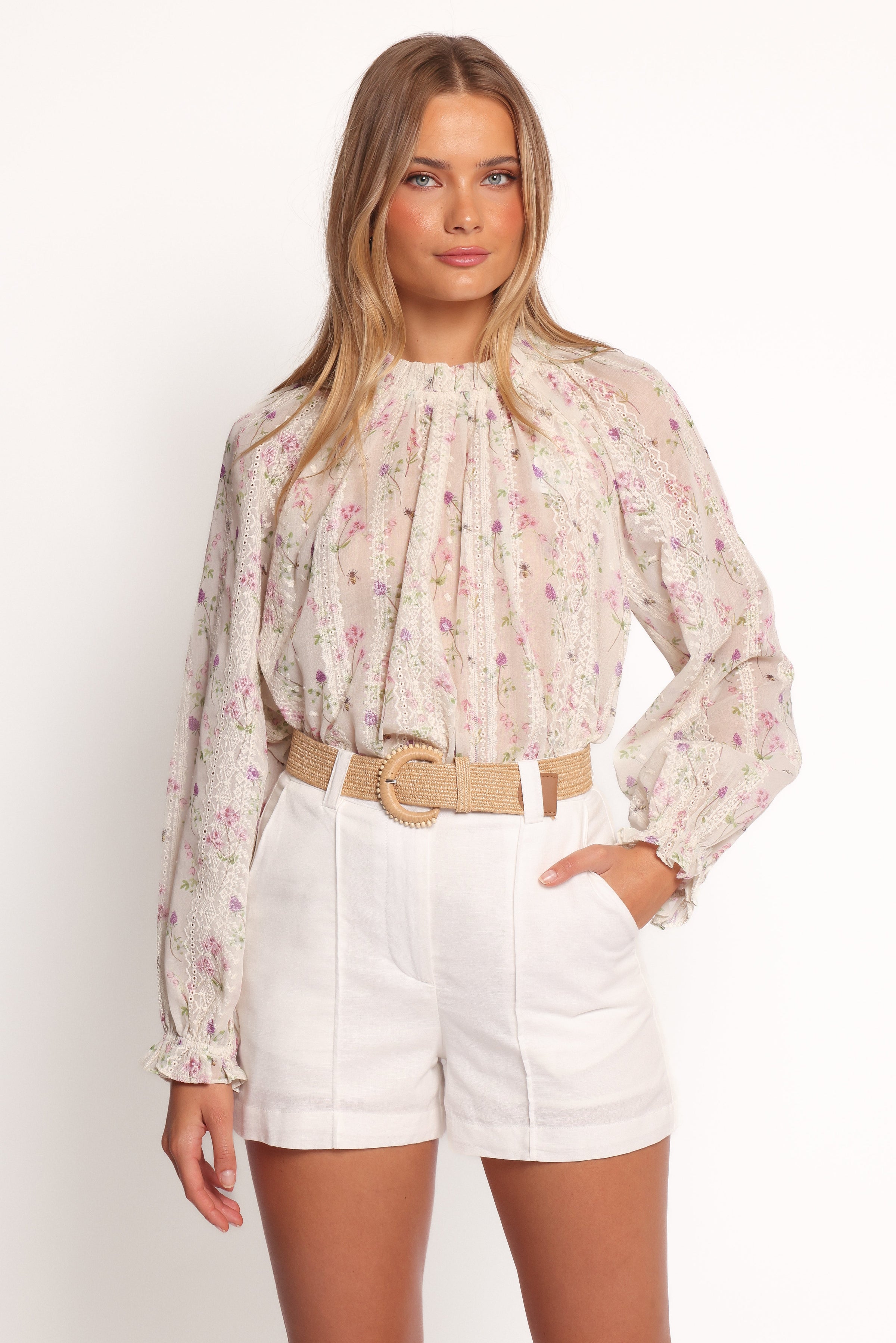 Petal and Pup USA TOPS Annie Long Sleeve Top - Pink Floral