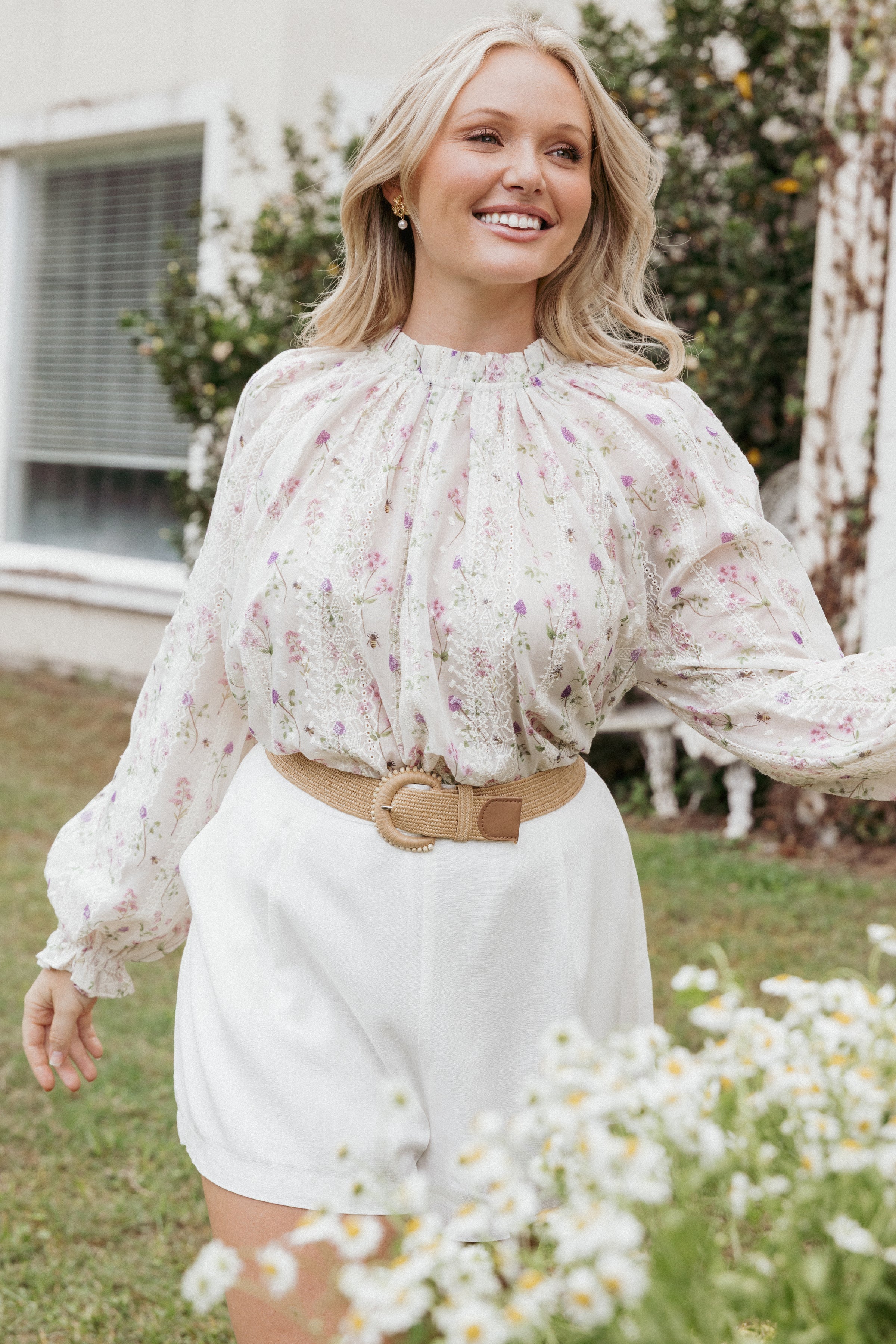 Petal and Pup USA TOPS Annie Long Sleeve Top - Pink Floral