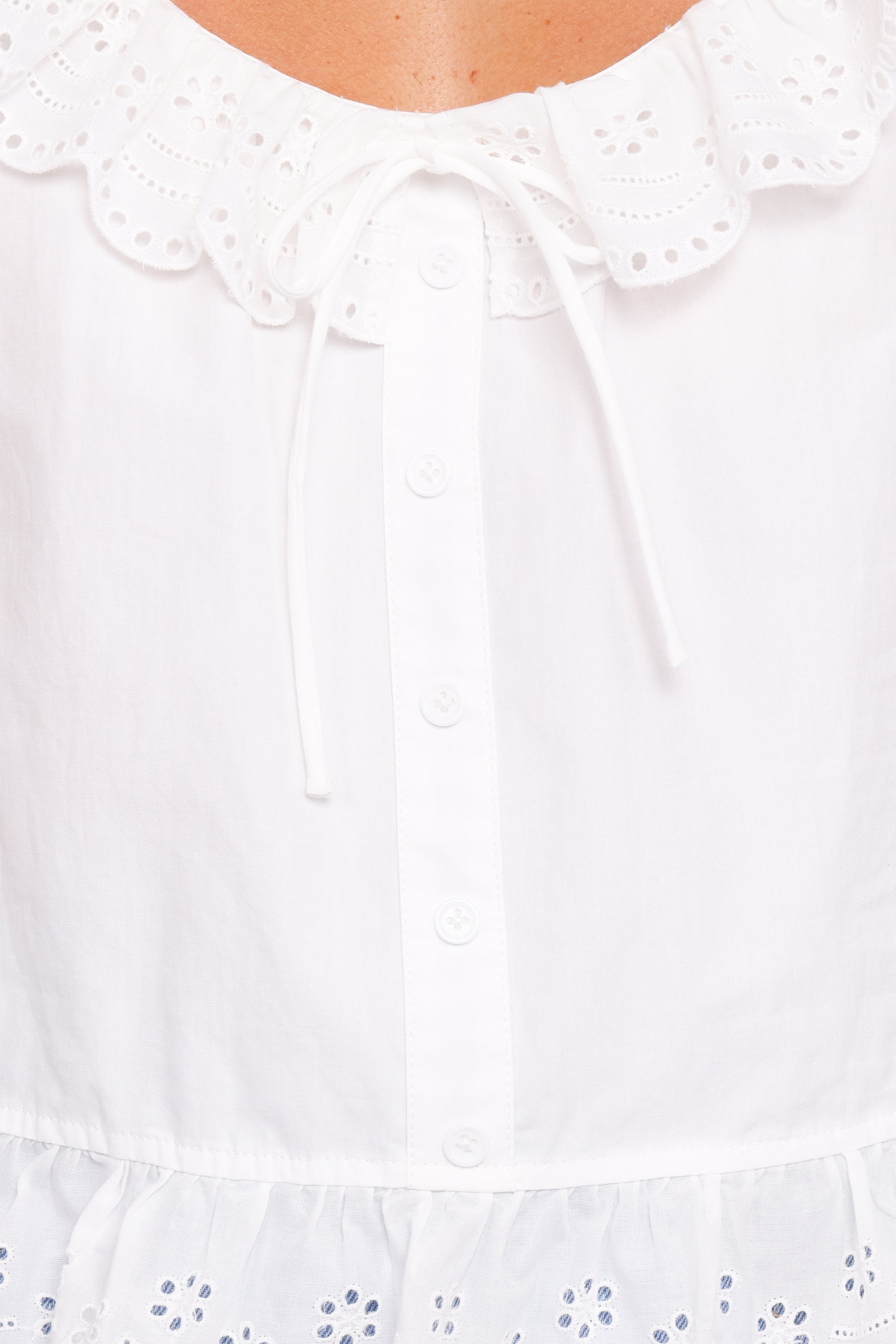 Petal and Pup USA TOPS Anouk Button Through Top - White