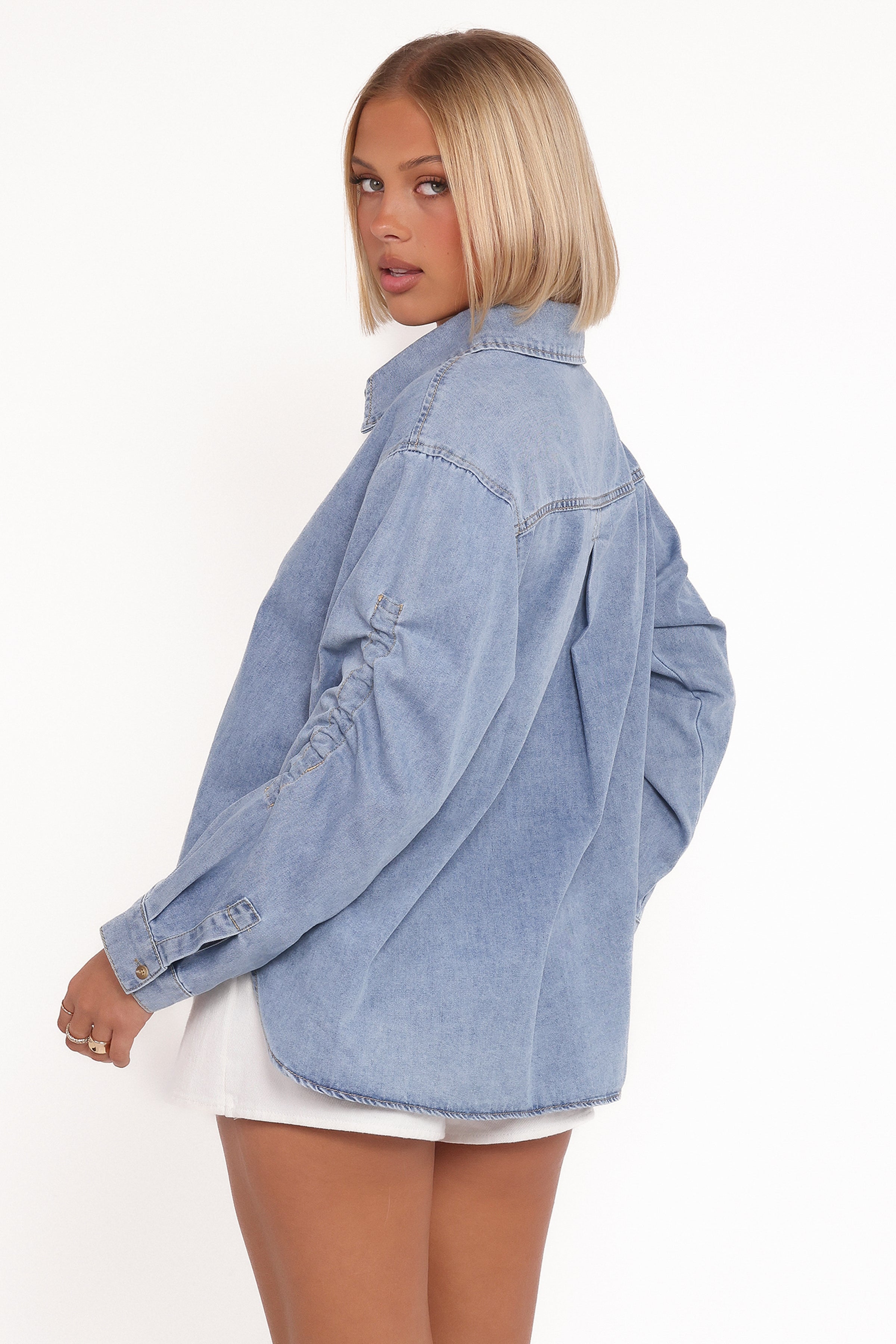 Petal and Pup USA TOPS Antonella Denim Shirt - Denim Blue