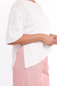 Petal and Pup USA TOPS Ardena Boucle Knit Top - Cream