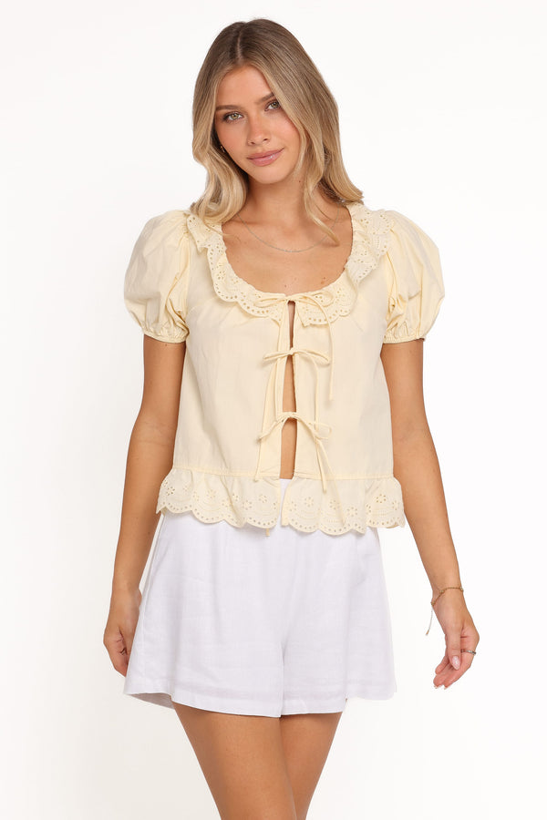 Petal and Pup USA TOPS Aspen Tie Front Top - Mango