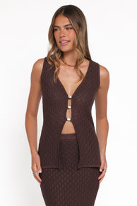 Petal and Pup USA TOPS Asplie Knit Top - Espresso