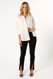Petal and Pup USA TOPS Avah Button Down Top - White