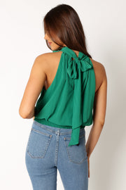 Petal and Pup USA TOPS Avery Rosette Detail Top - Green