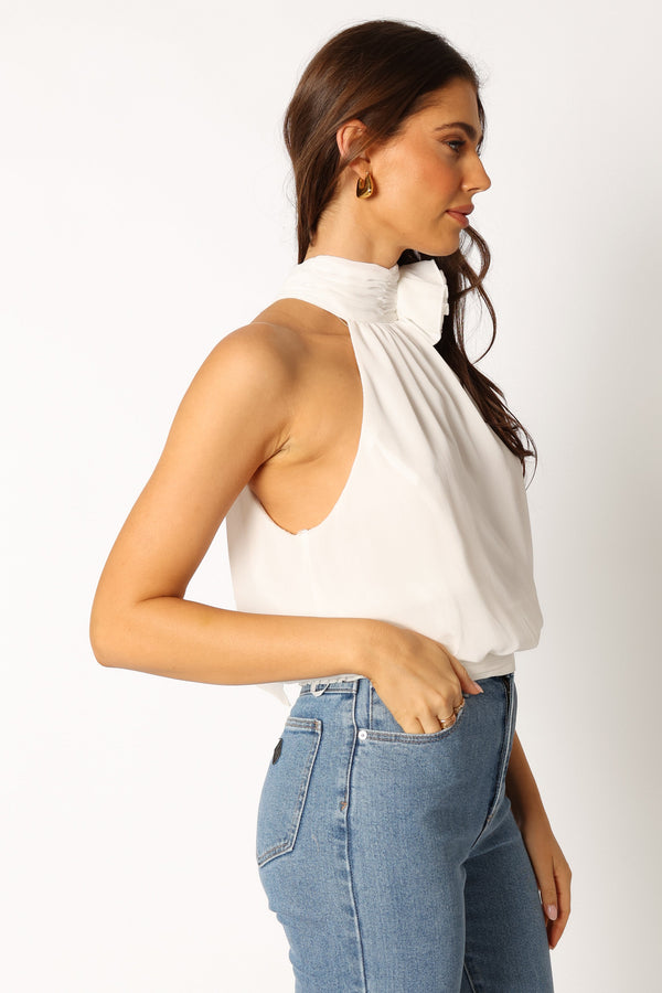 Petal and Pup USA TOPS Avery Rosette Detail Top - White