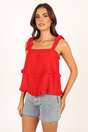 Petal and Pup USA TOPS Avery Tiered Top - Red