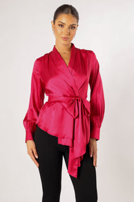 Petal and Pup USA TOPS Aydin Wrap Top - Magenta