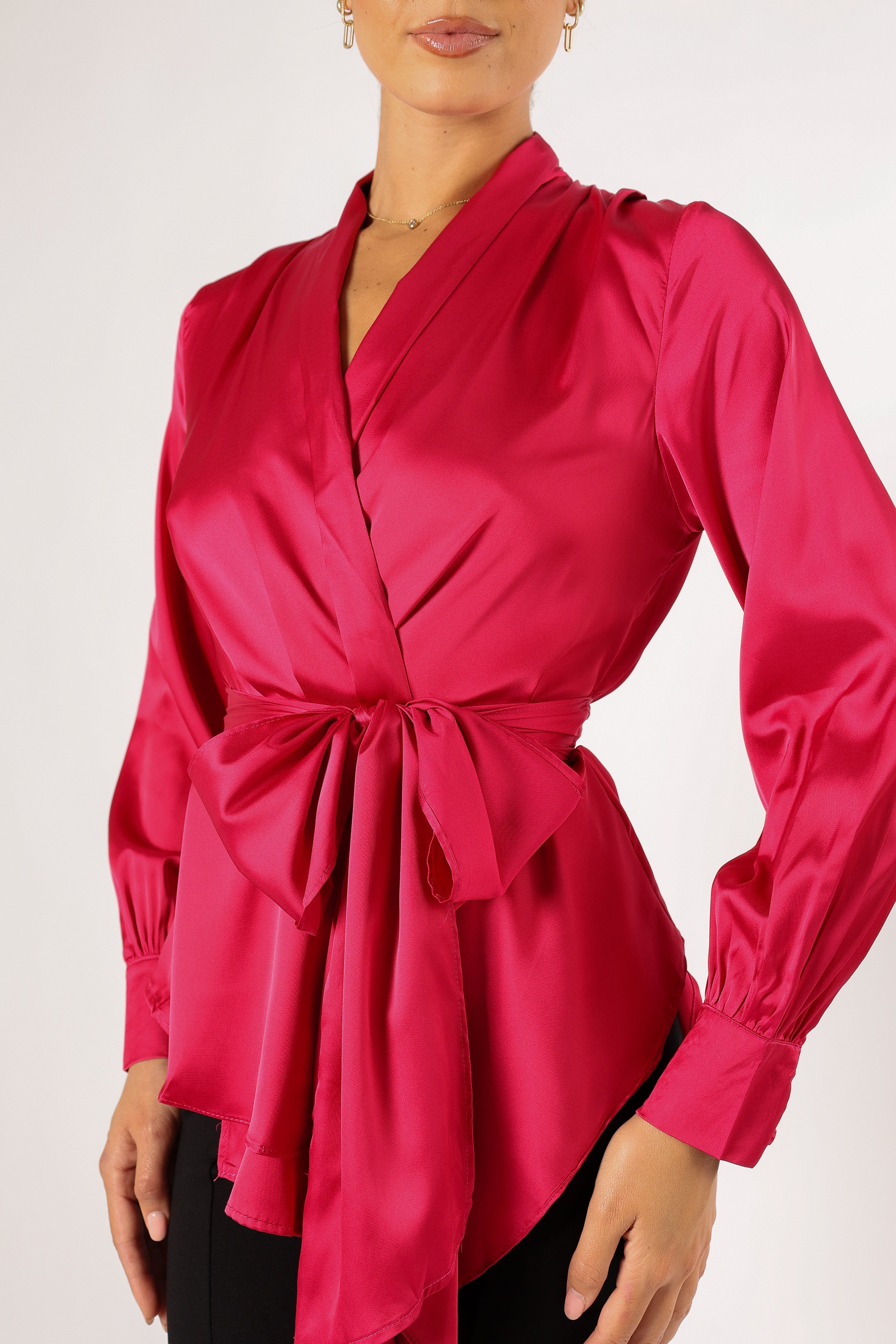 Petal and Pup USA TOPS Aydin Wrap Top - Magenta
