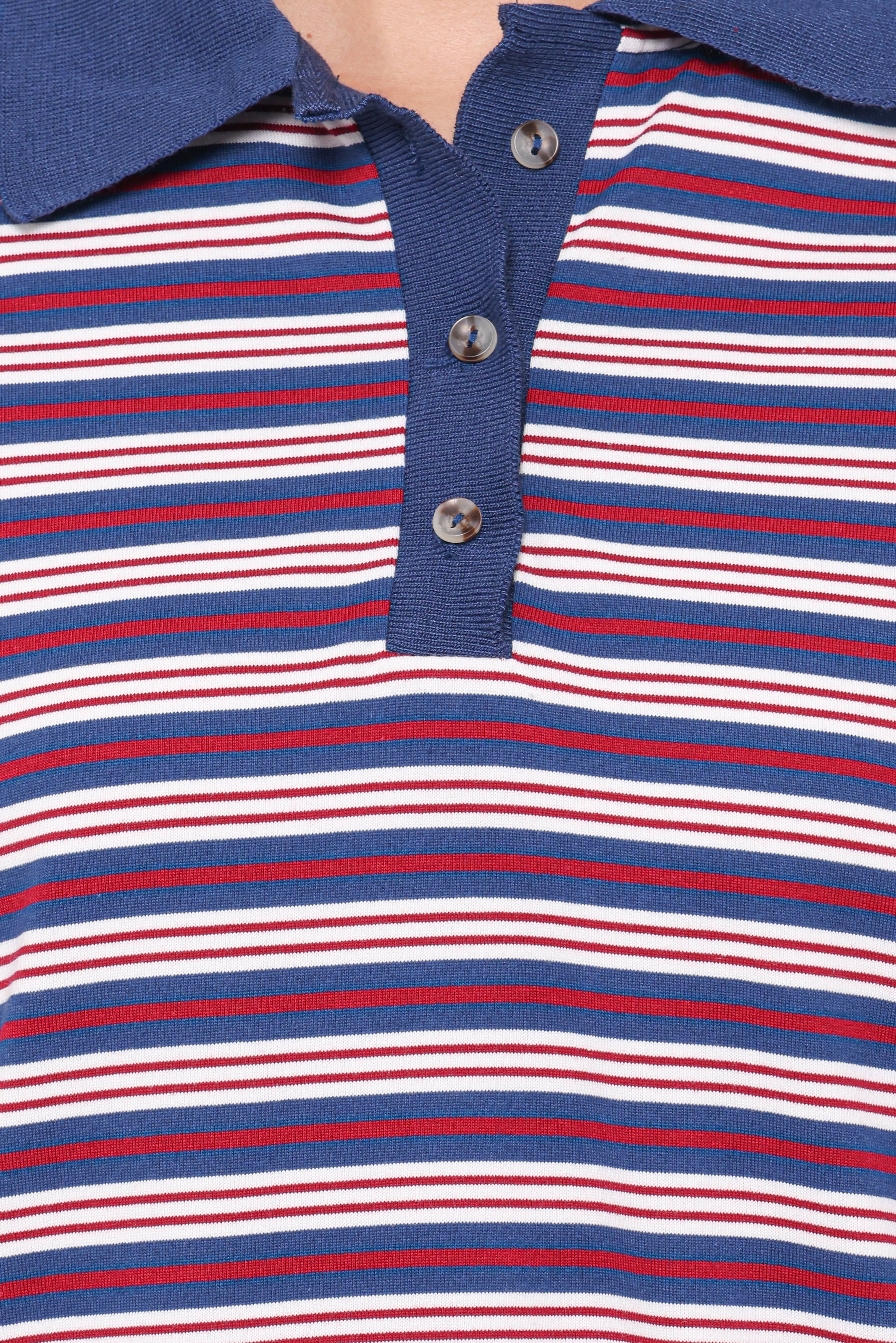 Petal and Pup USA TOPS Beau Long Sleeve Jersey Top - Navy Stripe