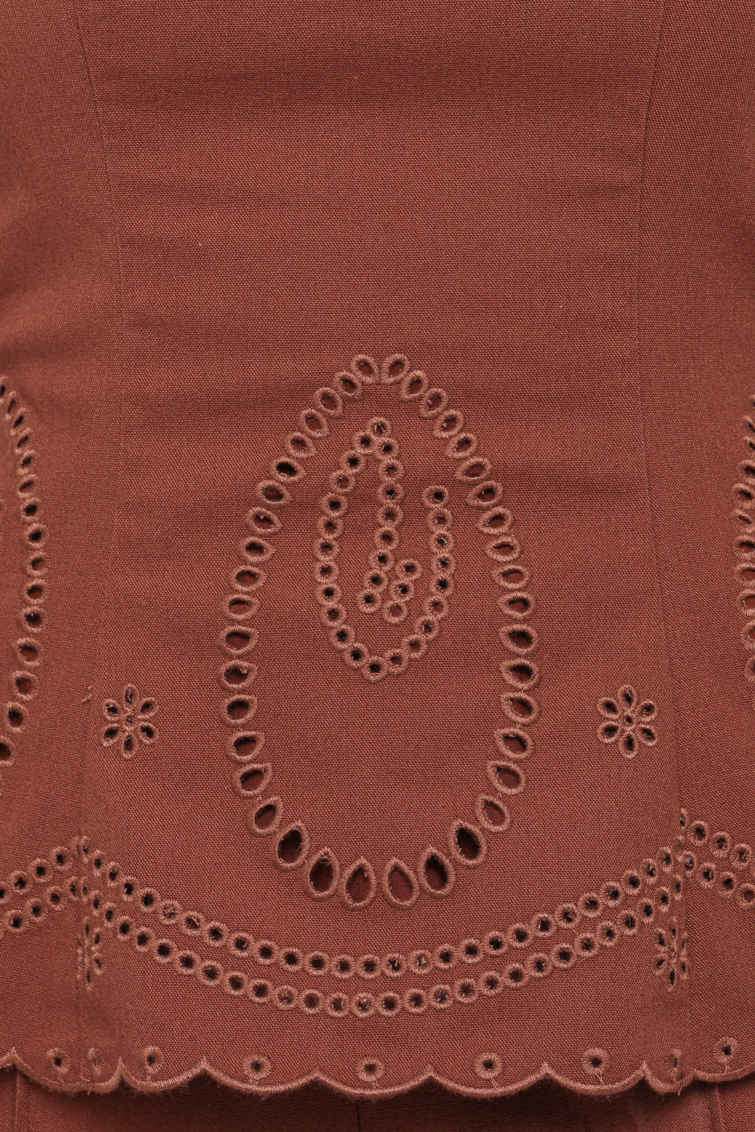 Petal and Pup USA TOPS Benton Eyelet Strapless Top - Brown