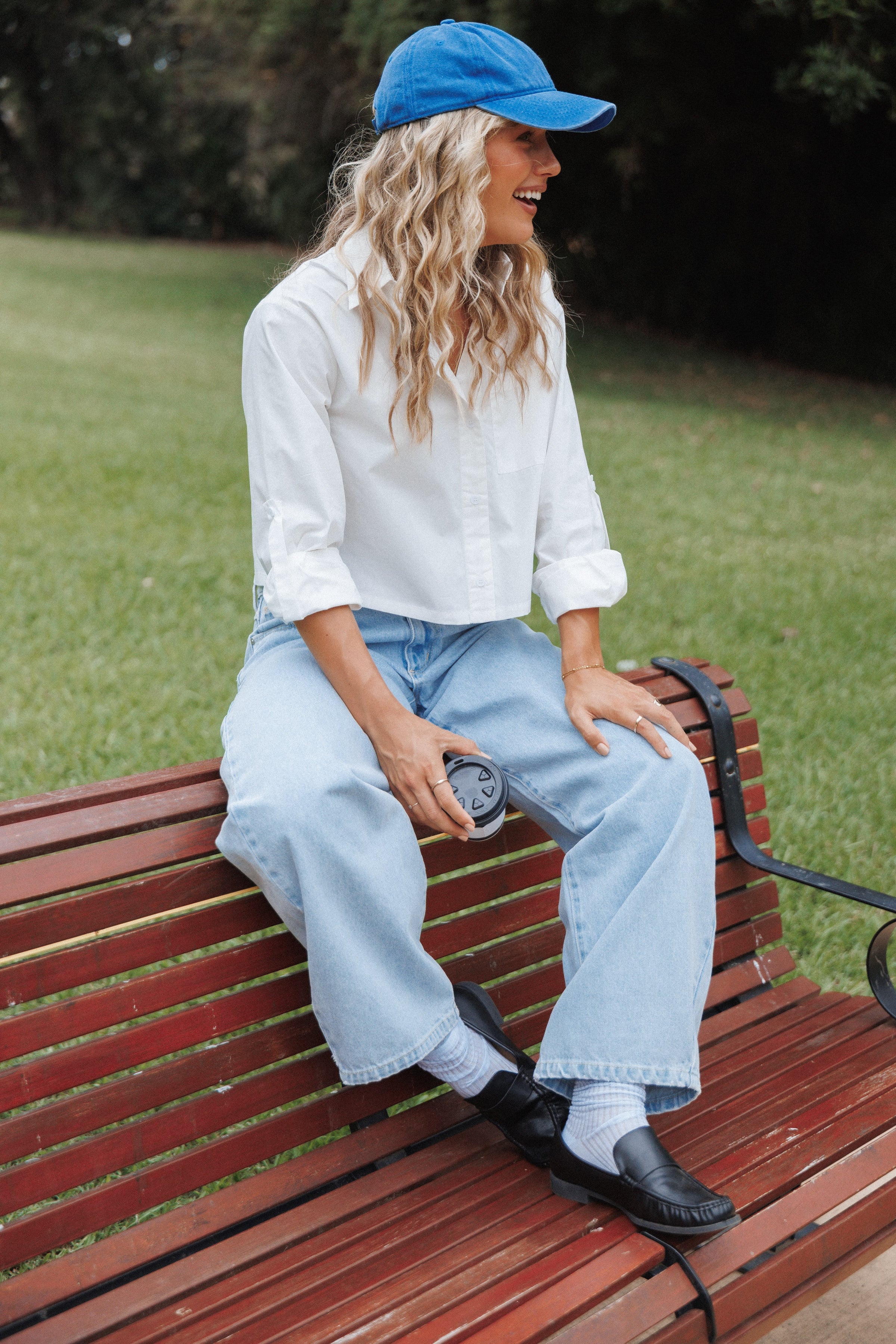 Petal and Pup USA TOPS Bronagh Cropped Button Up Shirt