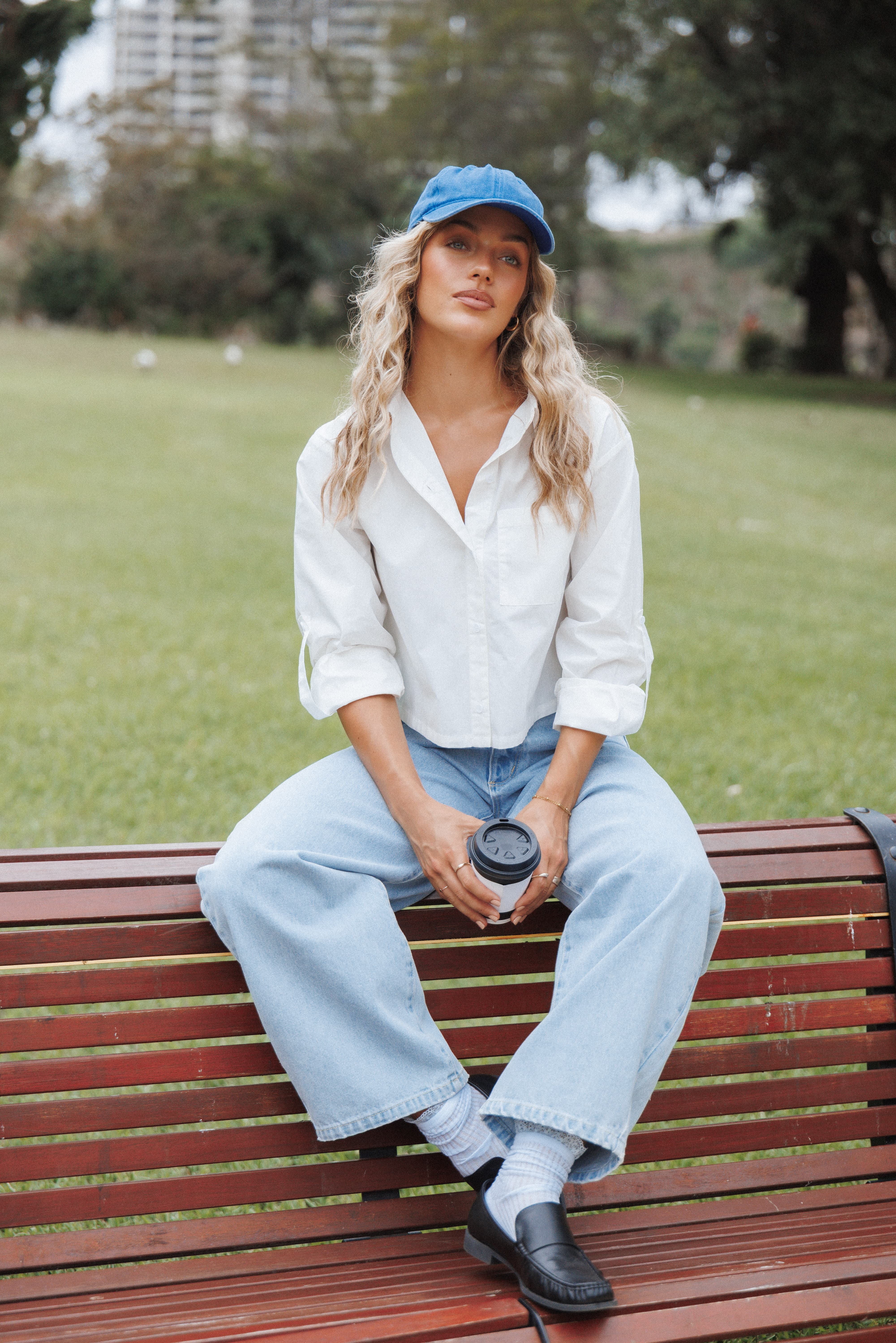 Petal and Pup USA TOPS Bronagh Cropped Button Up Shirt