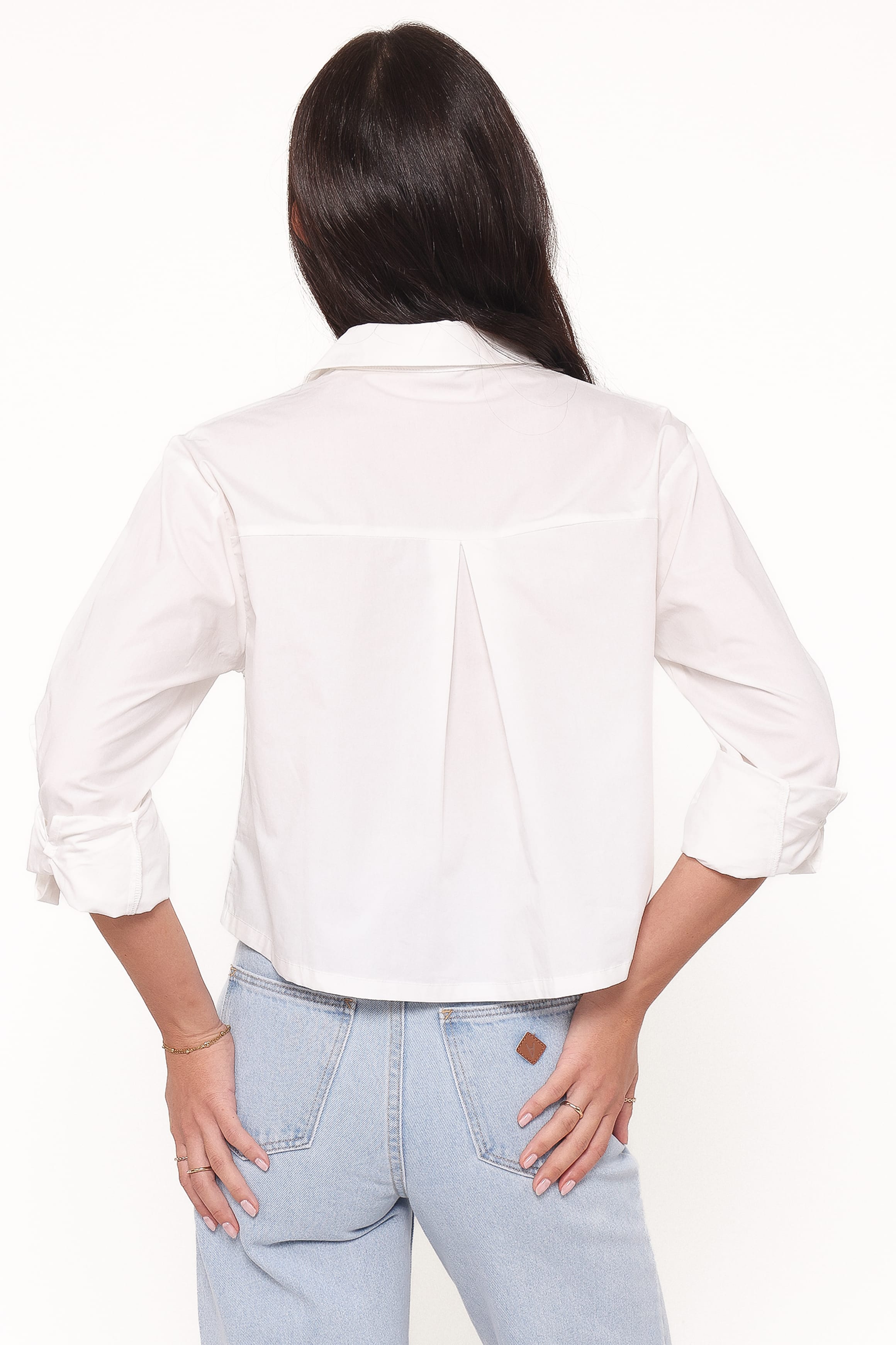 Petal and Pup USA TOPS Bronagh Cropped Button Up Shirt