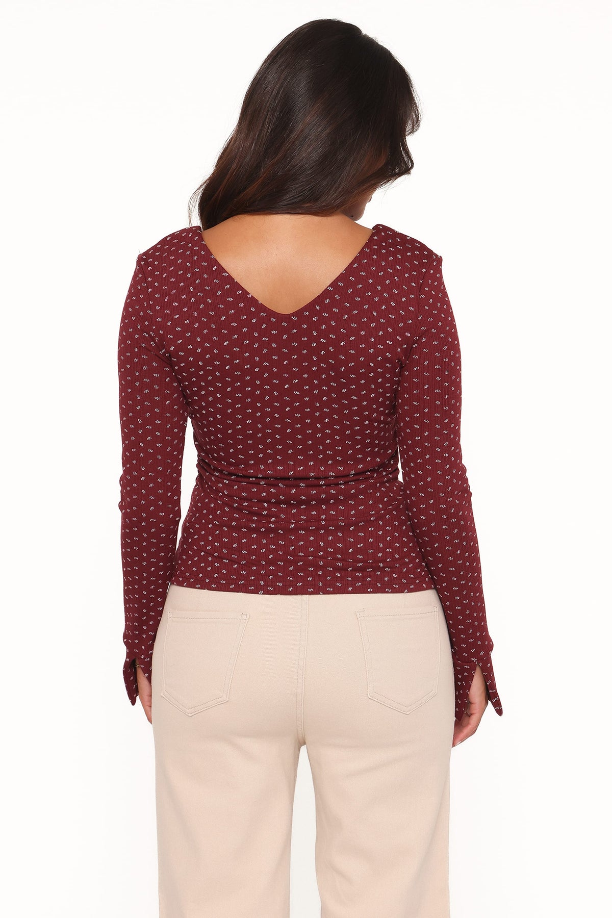 Petal and Pup USA TOPS Brooklyn Crossover Top - Burgundy Floral