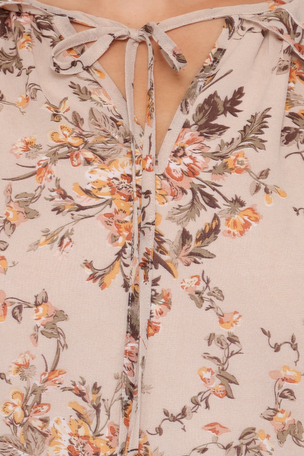 Petal and Pup USA TOPS Caecilia Frill Top - Beige Floral
