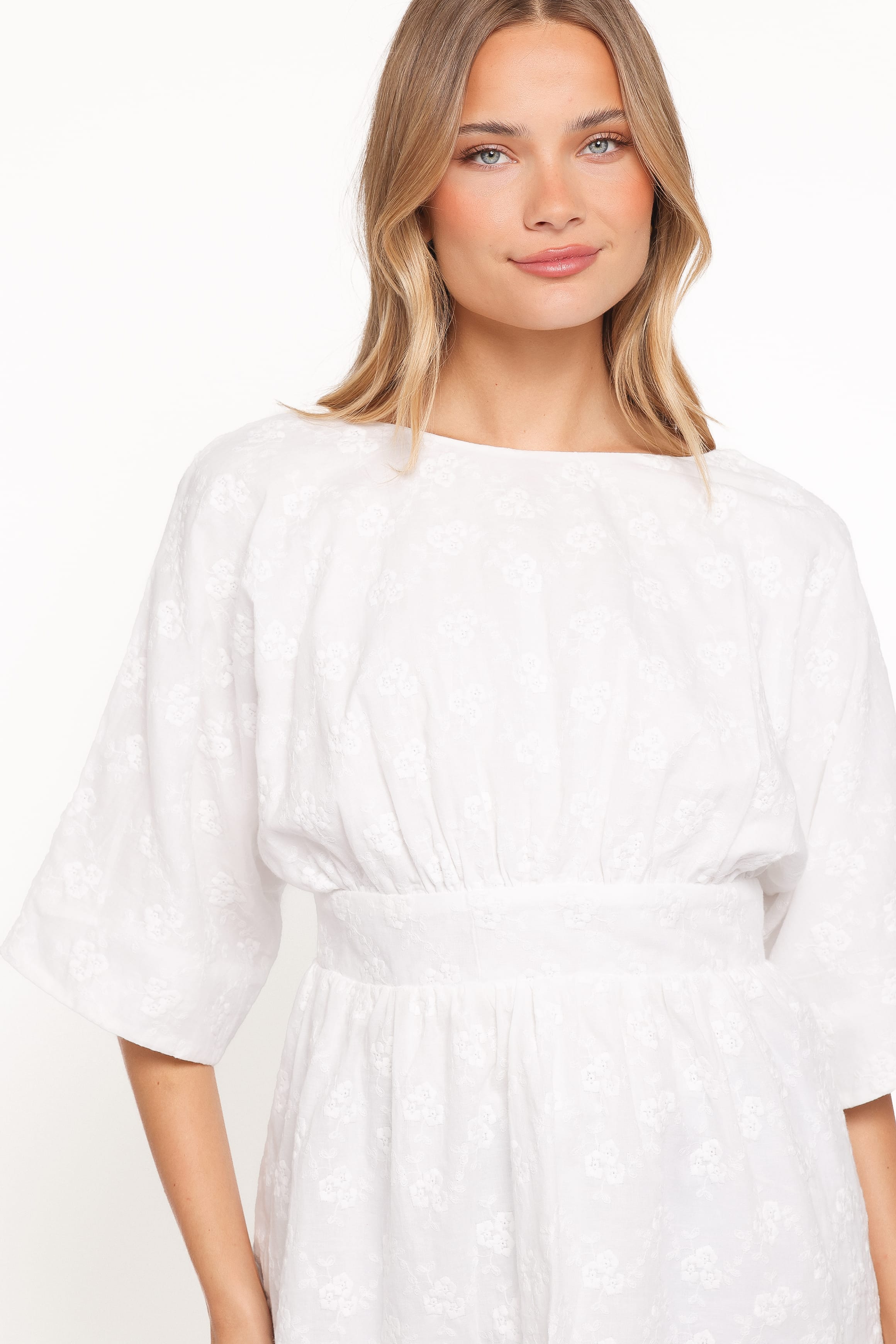 Petal and Pup USA TOPS Camila Open Back Top - White Embroidery