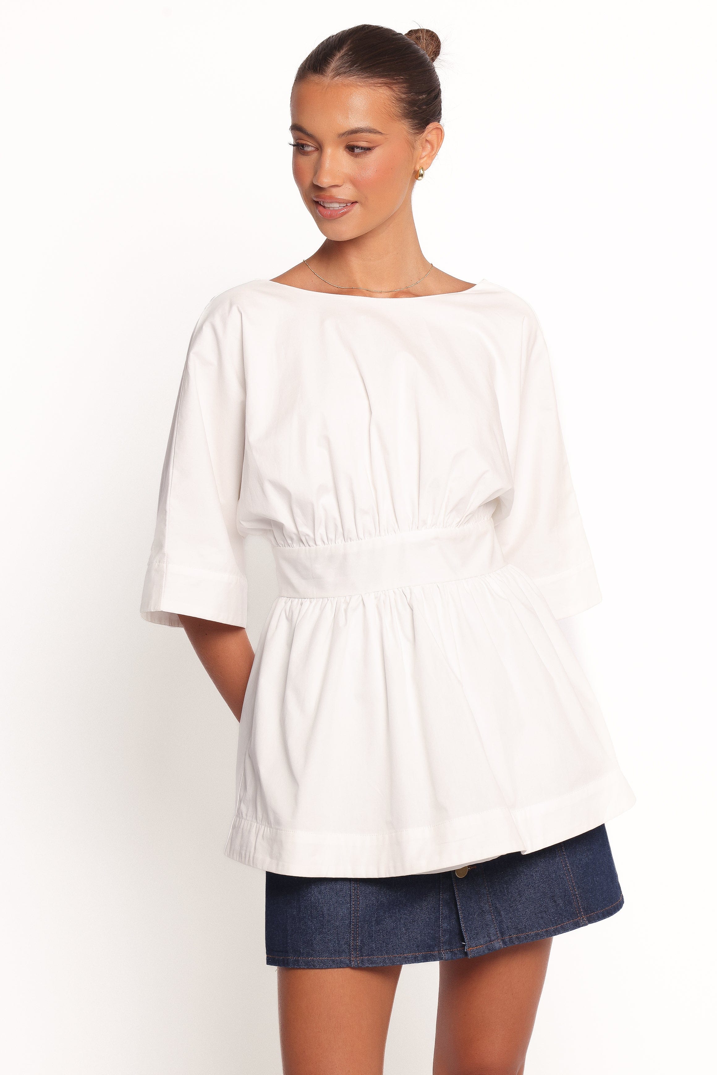 Petal and Pup USA TOPS Camila Open Back Top - White (Hold for Rack)