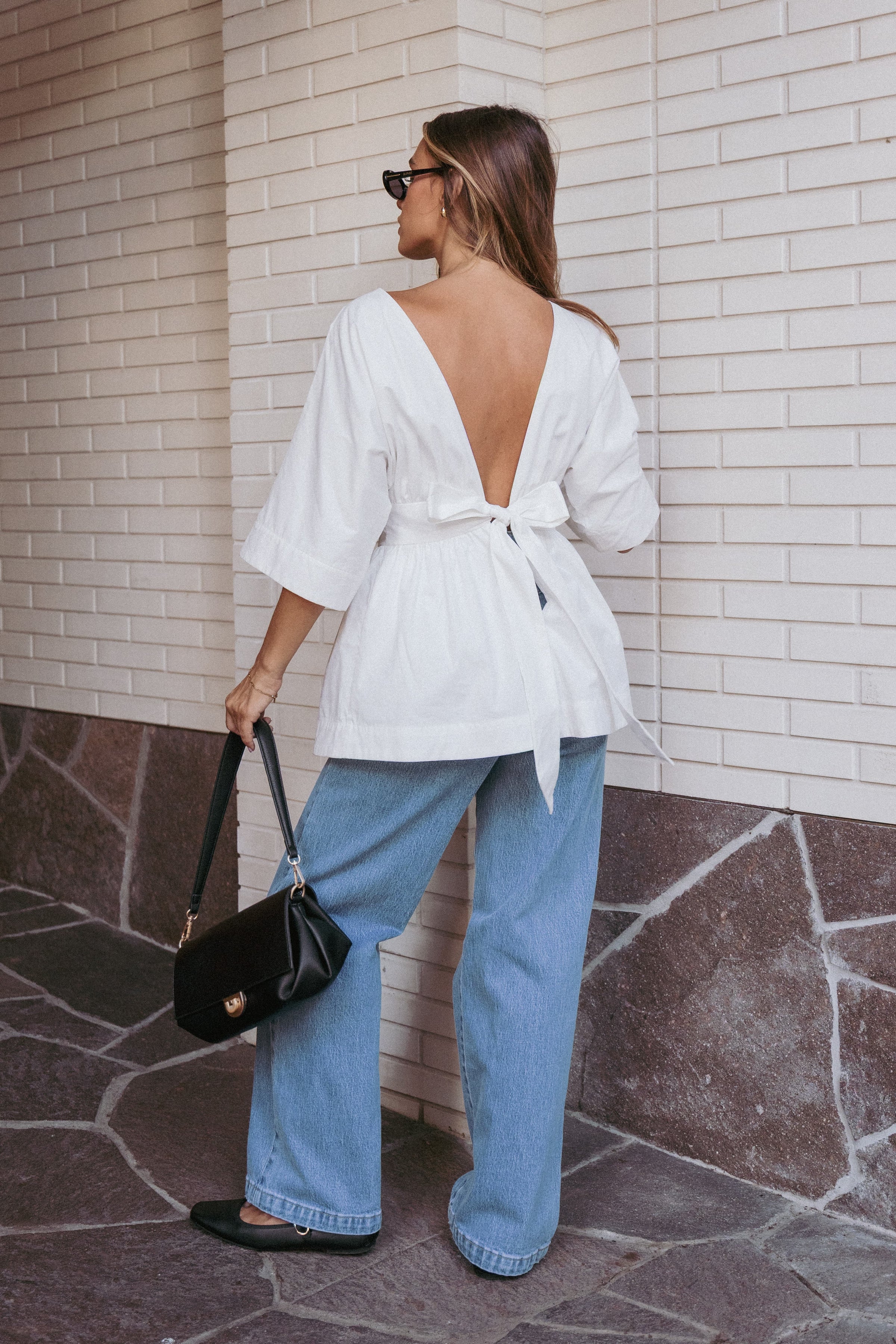 Petal and Pup USA TOPS Camila Open Back Top - White (Hold for Rack)
