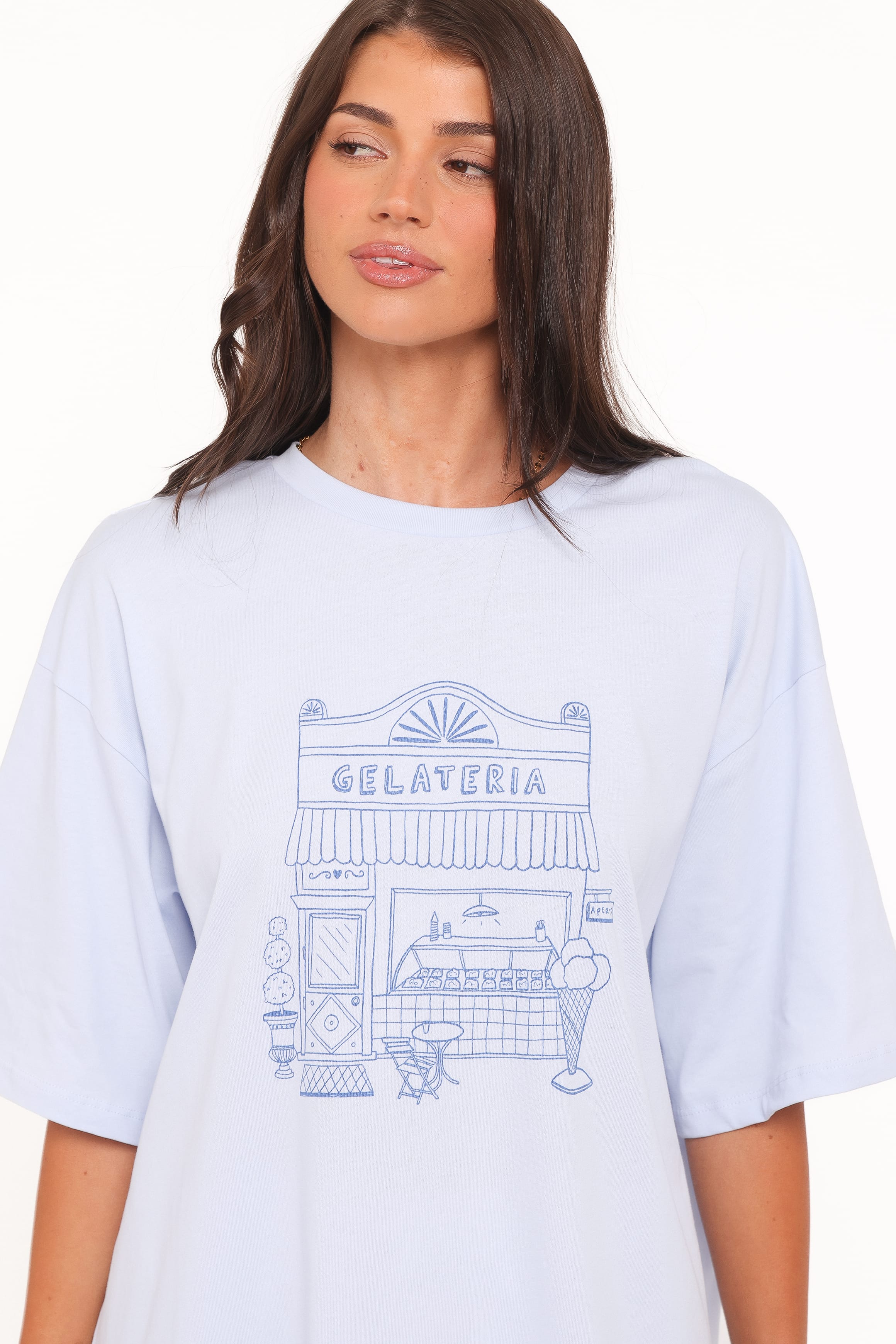 Petal and Pup USA TOPS Carmen Graphic Tee - Baby Blue