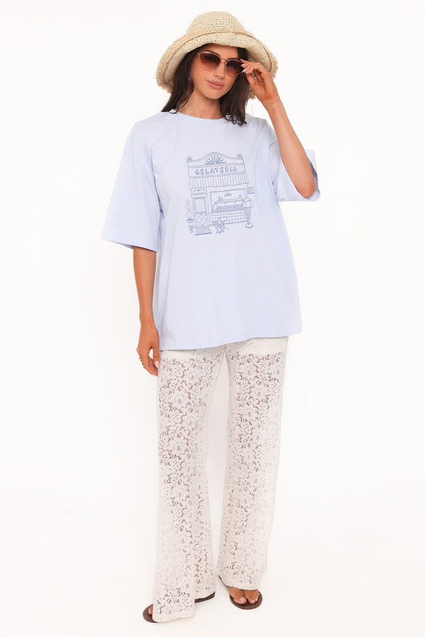 Petal and Pup USA TOPS Carmen Graphic Tee - Baby Blue