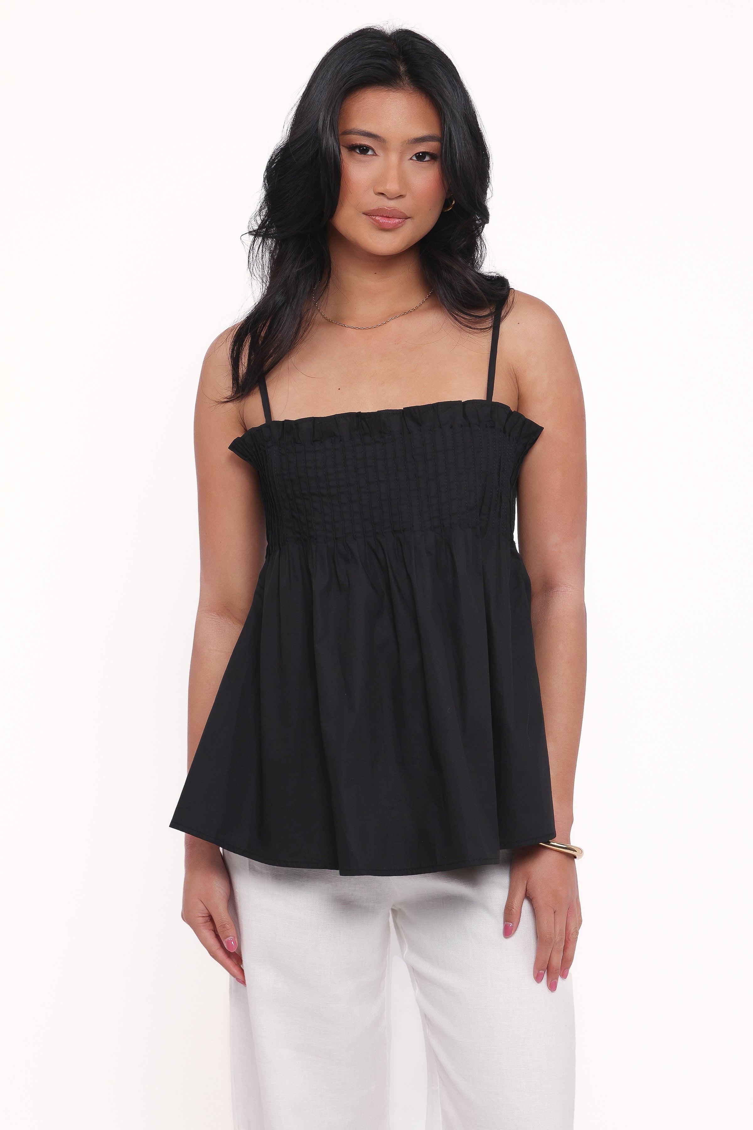 Petal and Pup USA TOPS Carson Pleated Top - Black (Hold for Amazon)