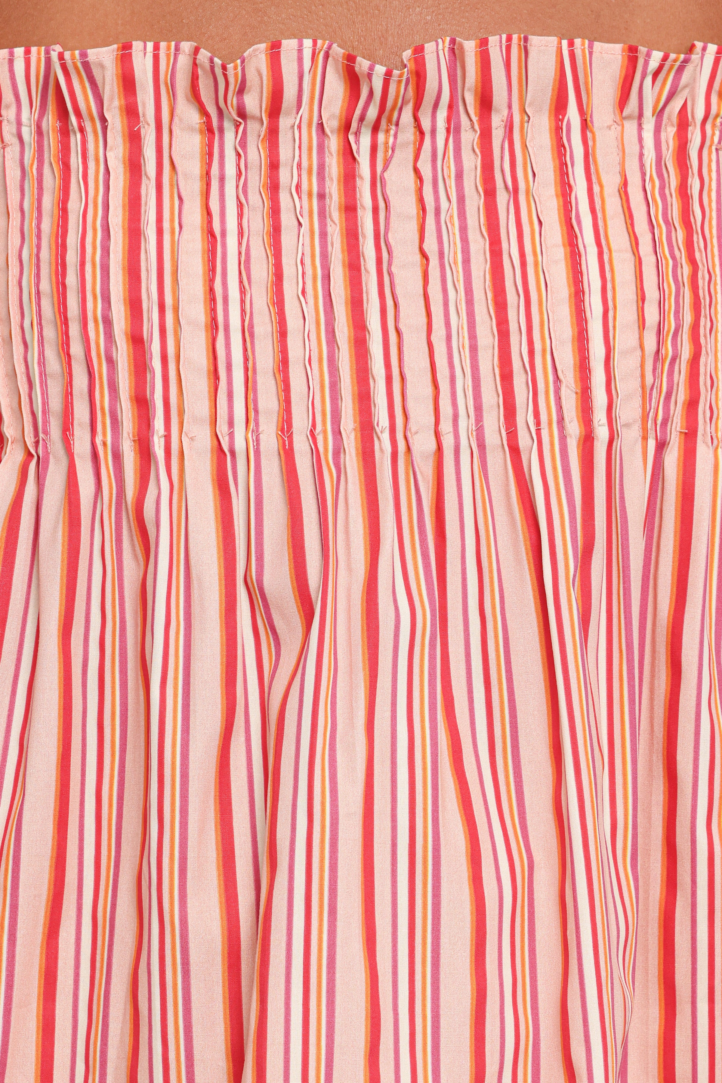 Petal and Pup USA TOPS Carson Pleated Top - Peach Stripe