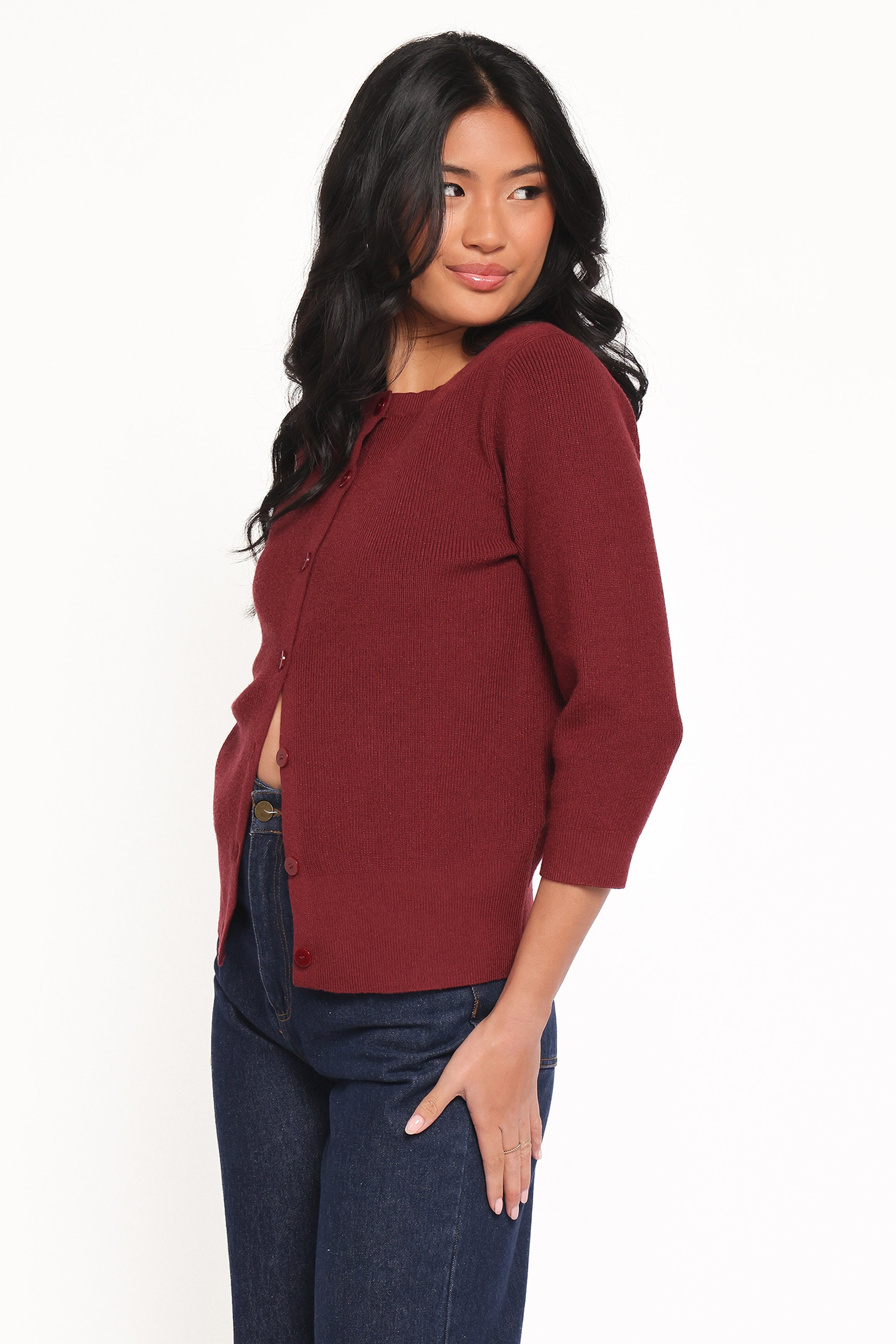 Petal and Pup USA TOPS Cataline Button Front Top - Wine