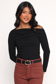 Petal and Pup USA TOPS Cer Knit Top - Black