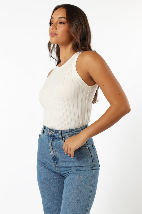 Petal and Pup USA TOPS Charlie Knit Top - White