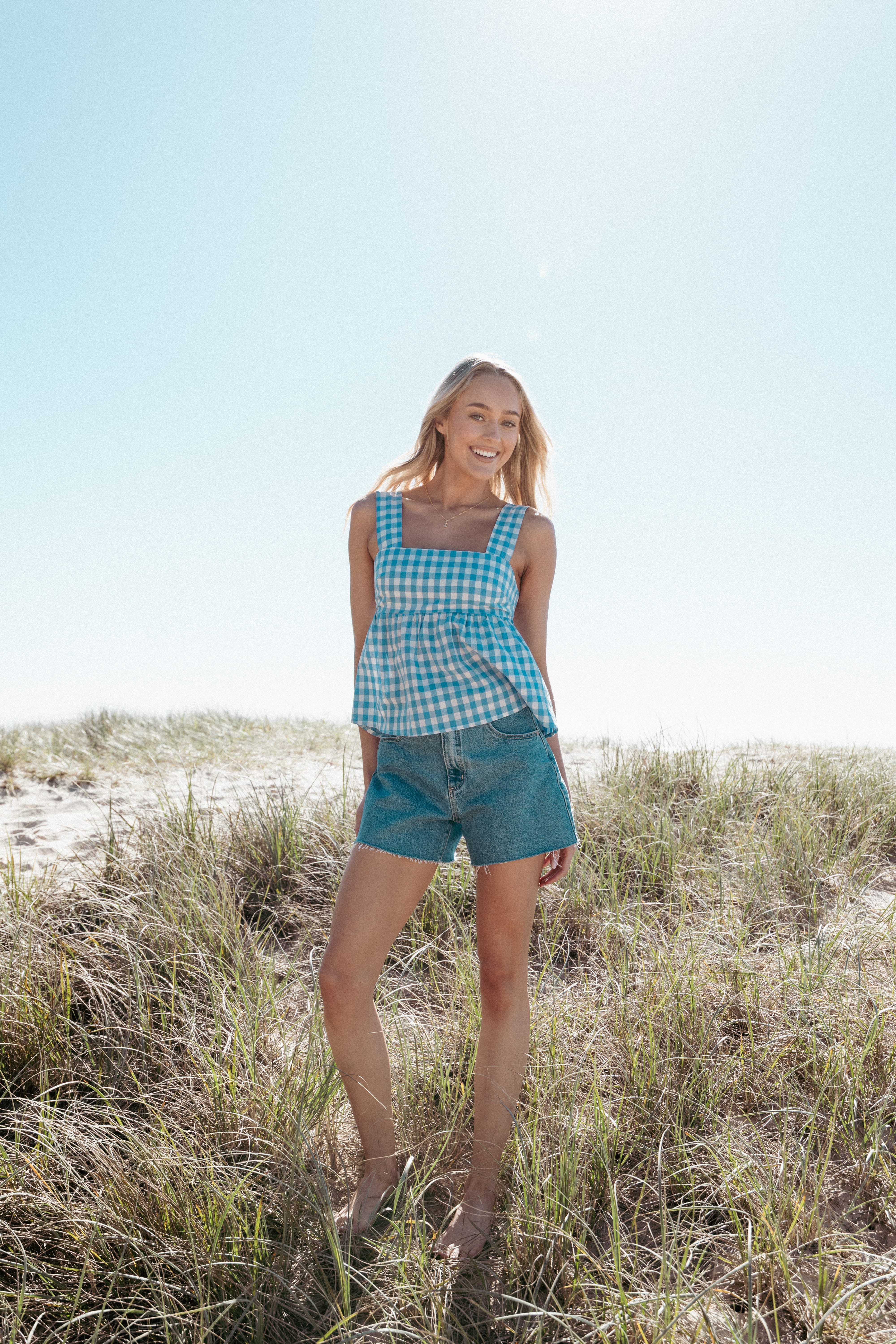 Chatham Top - Blue Gingham | Petal & Pup USA