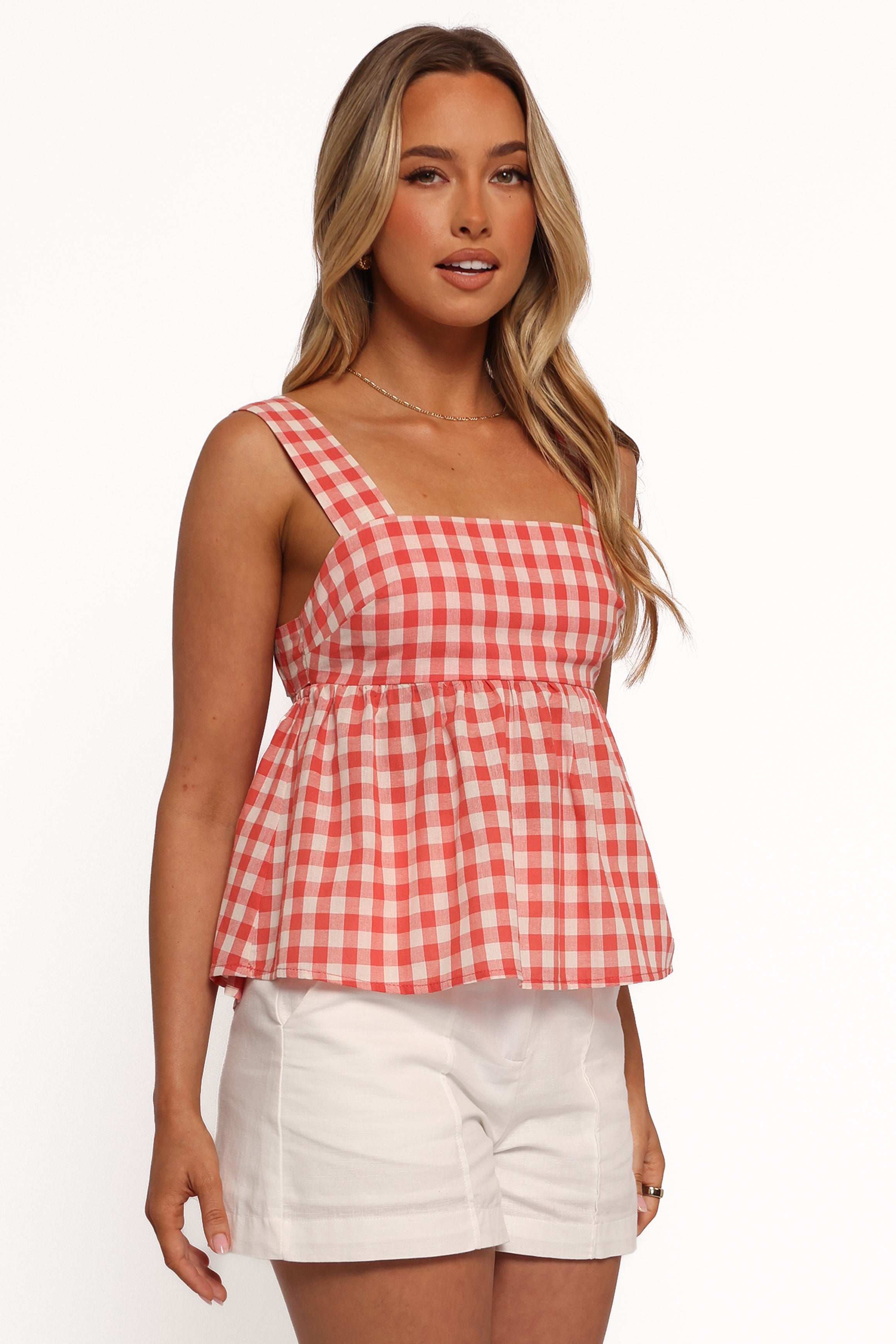 Petal and Pup USA TOPS Chatham Top - Red Gingham