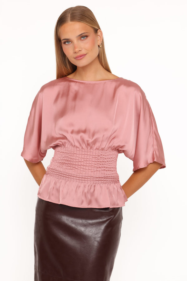 Petal and Pup USA TOPS Cherish Pintuck Top - Rose