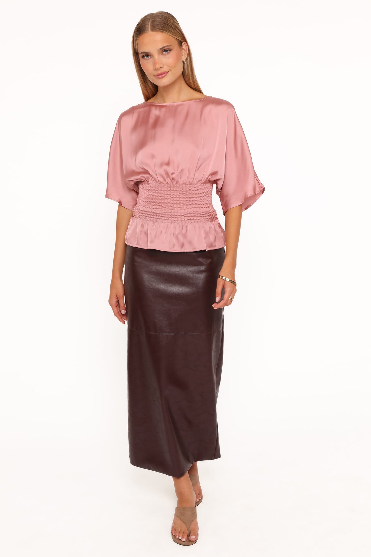 Petal and Pup USA TOPS Cherish Pintuck Top - Rose
