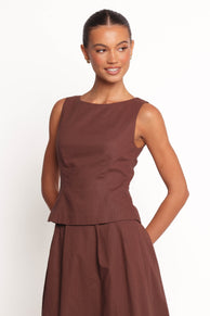 Petal and Pup USA TOPS Chiaro Shell Top - Brown