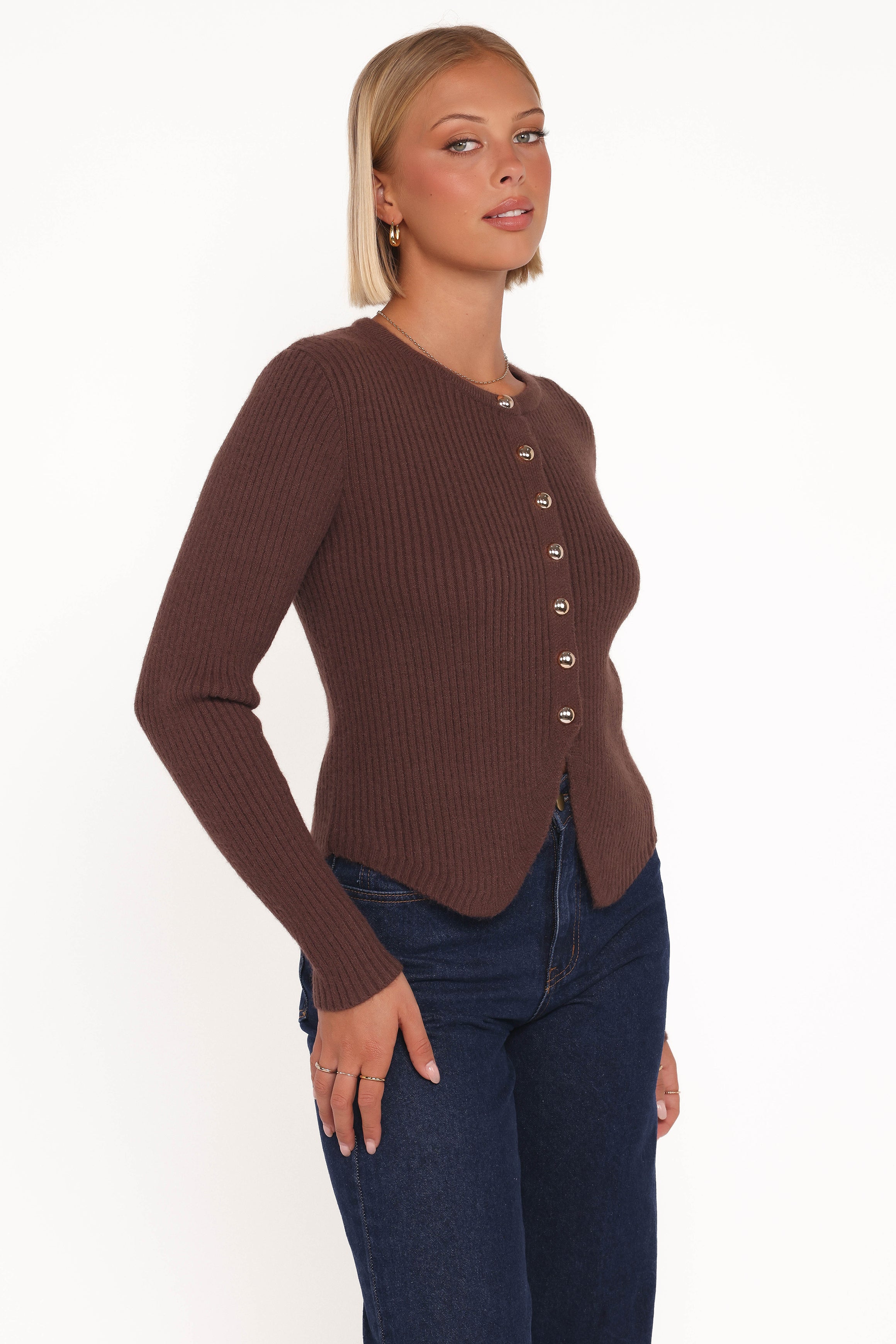 Petal and Pup USA TOPS Circe Cardigan Top - Chocolate
