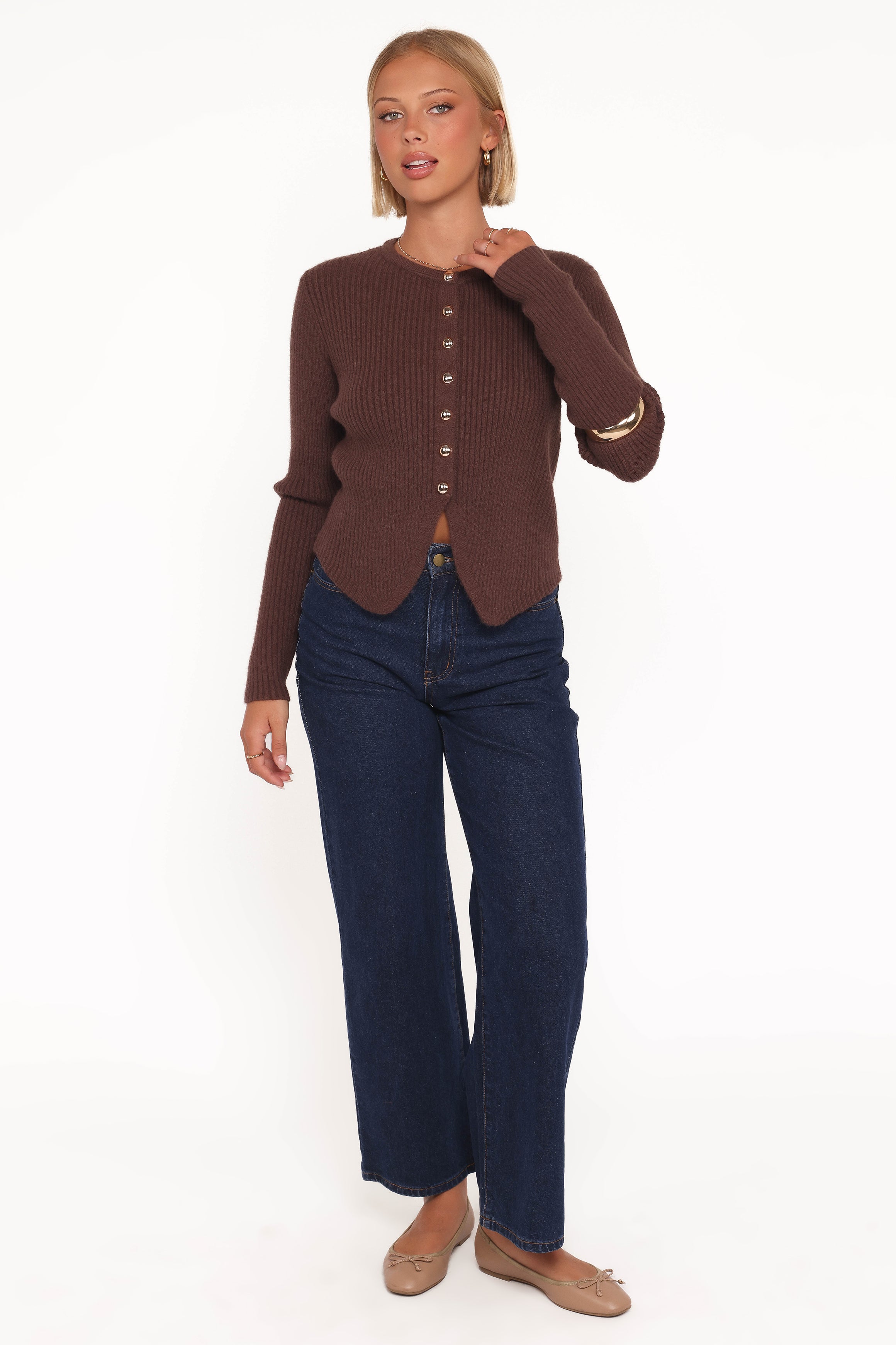 Petal and Pup USA TOPS Circe Cardigan Top - Chocolate