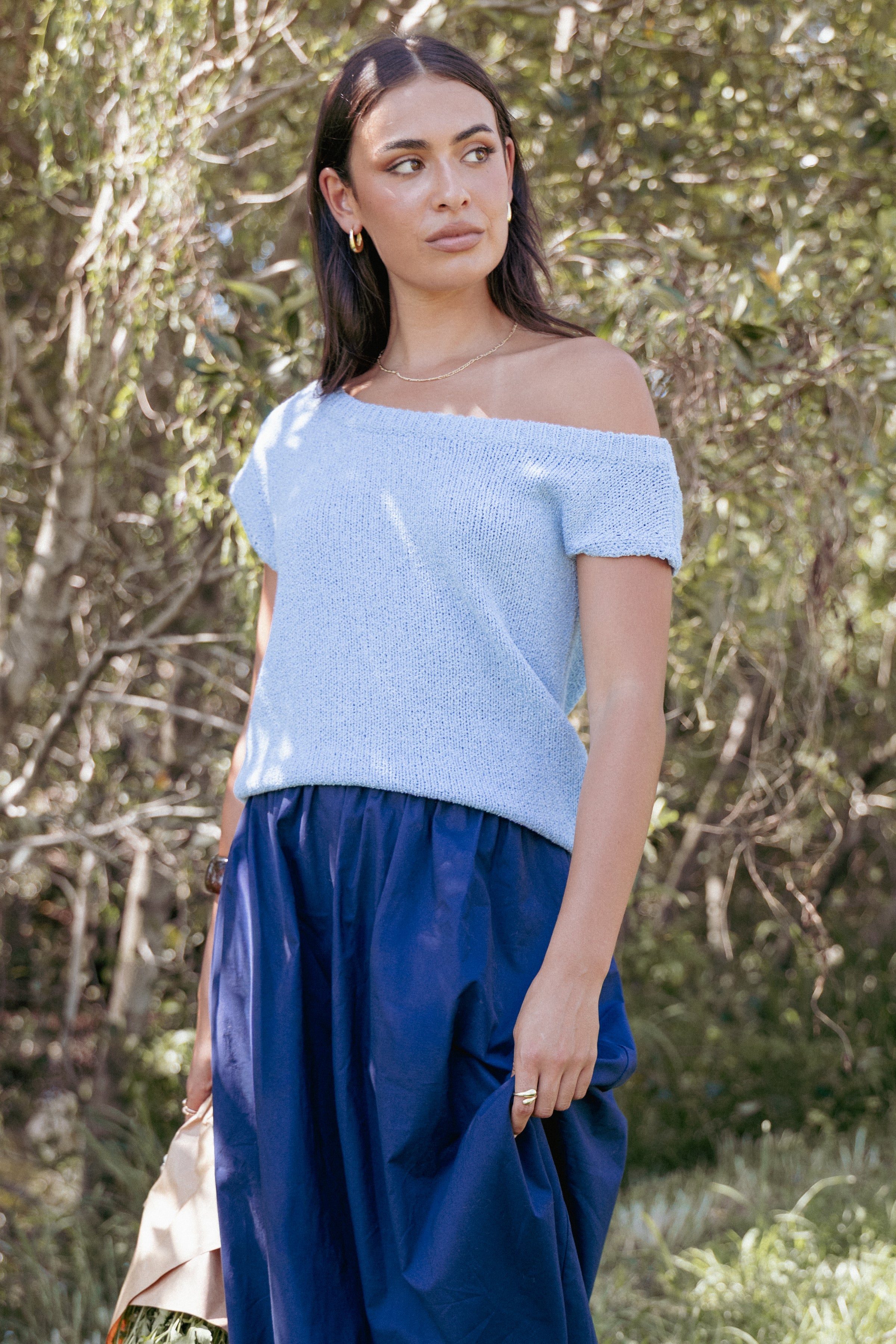 Petal and Pup USA TOPS Coco Knit Top - Pale Blue