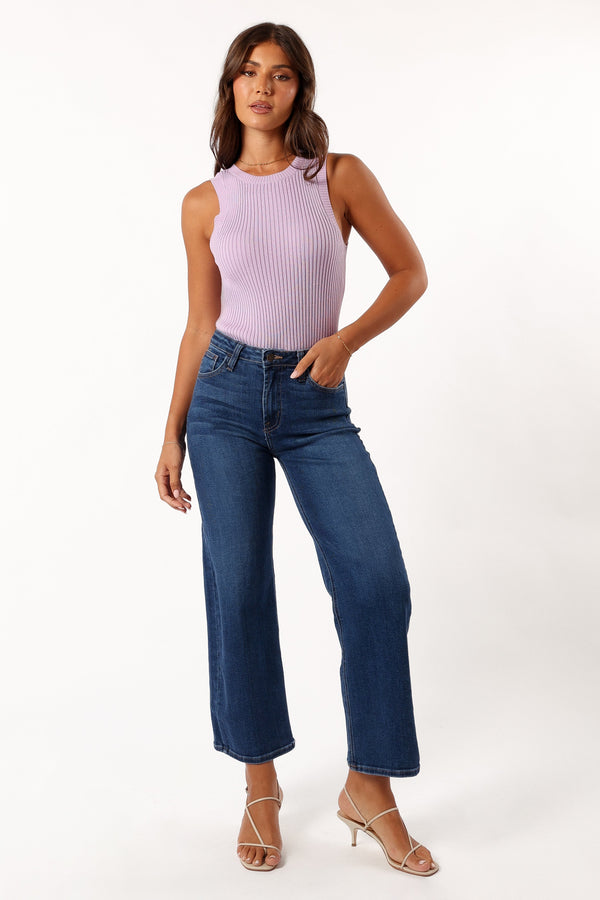 Petal and Pup USA TOPS Colson Ribbed Knit Top - Lavender