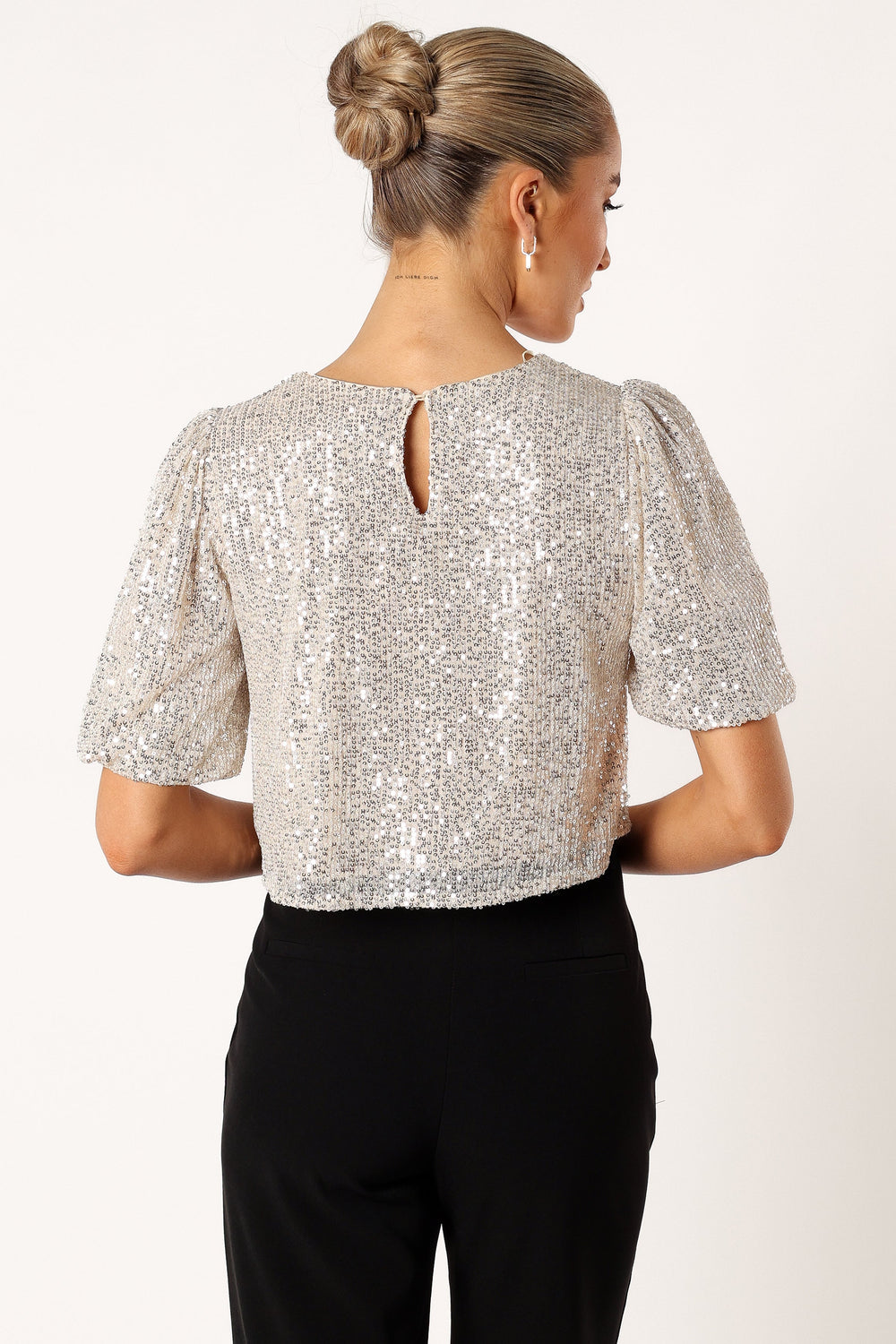 Petal and Pup USA TOPS Connie Sequin Top - Silver