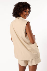 Petal and Pup USA TOPS Cora Vest - Taupe