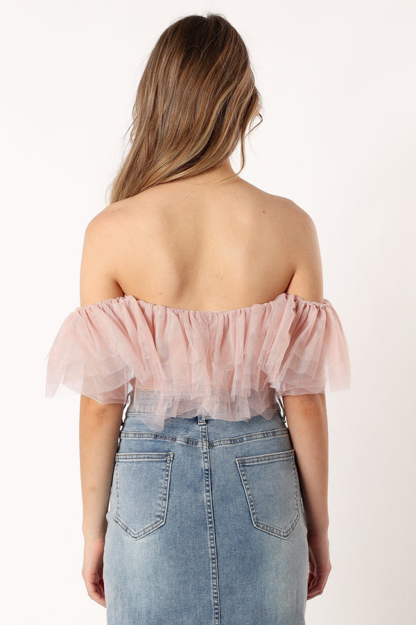 Petal and Pup USA TOPS Dae Off Shoulder Bodysuit - Blush