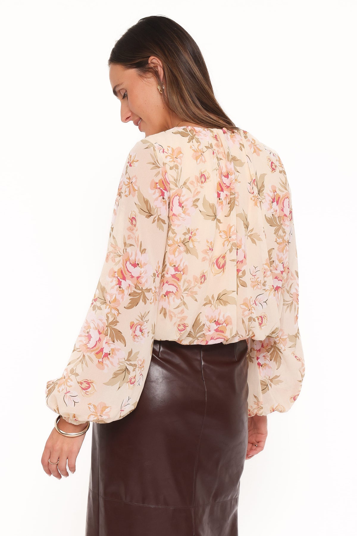 Petal and Pup USA TOPS Dallas Long Sleeve Top - Cream Floral