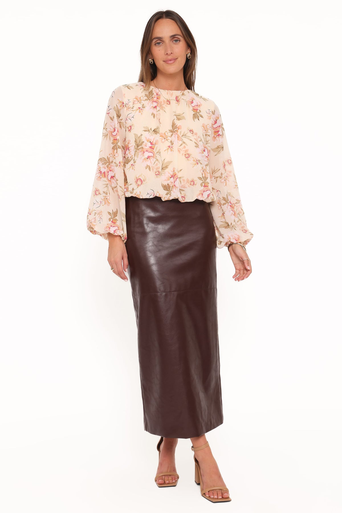 Petal and Pup USA TOPS Dallas Long Sleeve Top - Cream Floral