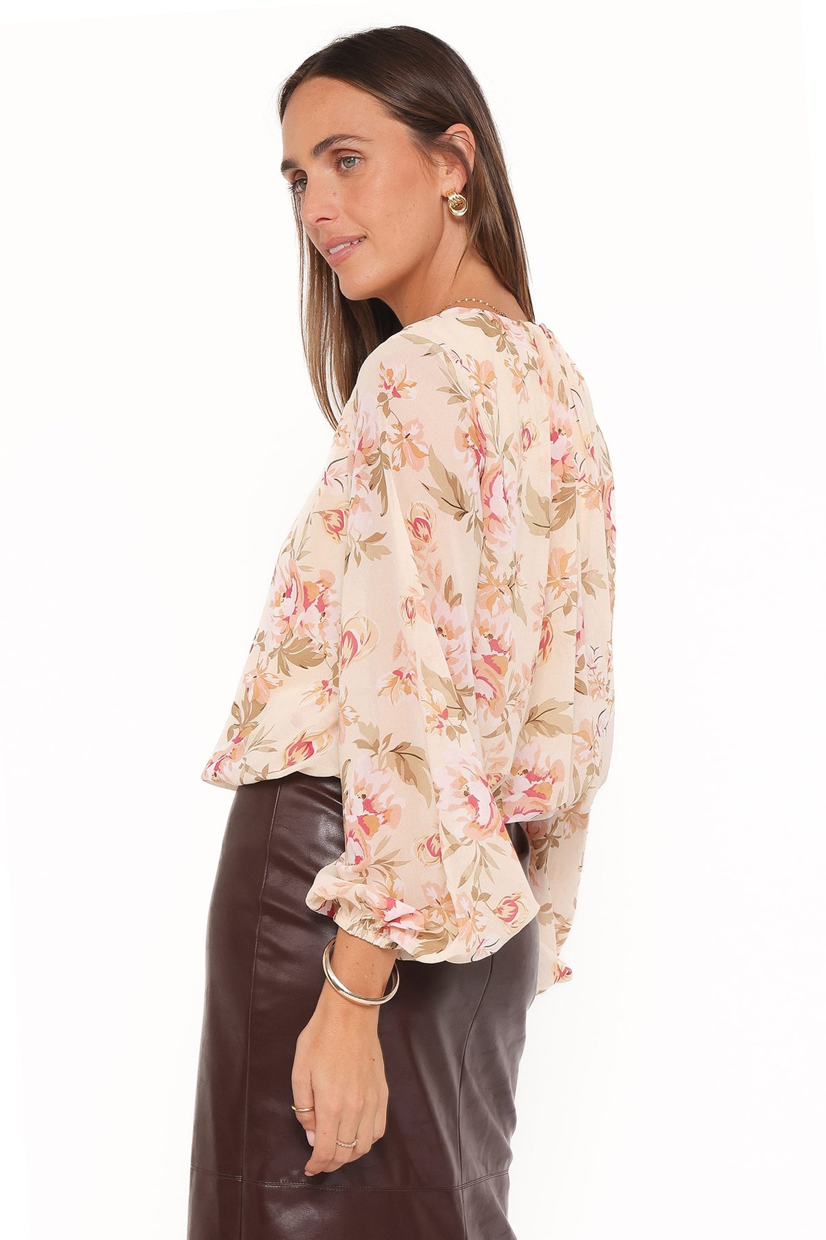 Petal and Pup USA TOPS Dallas Long Sleeve Top - Cream Floral