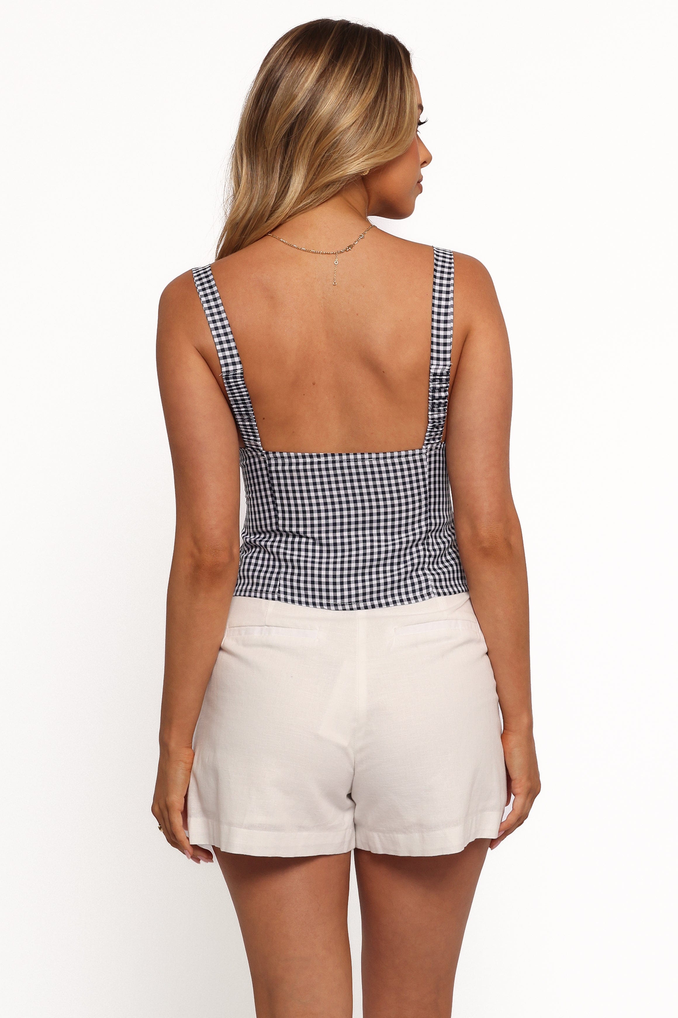 Petal and Pup USA TOPS Danella Top - Navy Gingham (Hold for Rack)