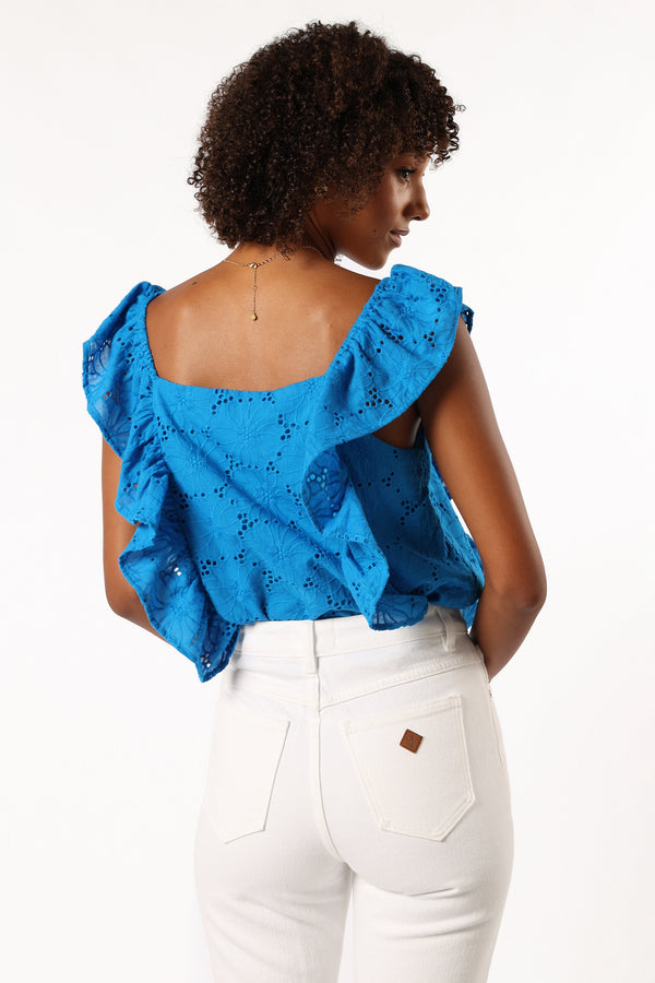 Petal and Pup USA TOPS Danica Ruffle Top - Blue