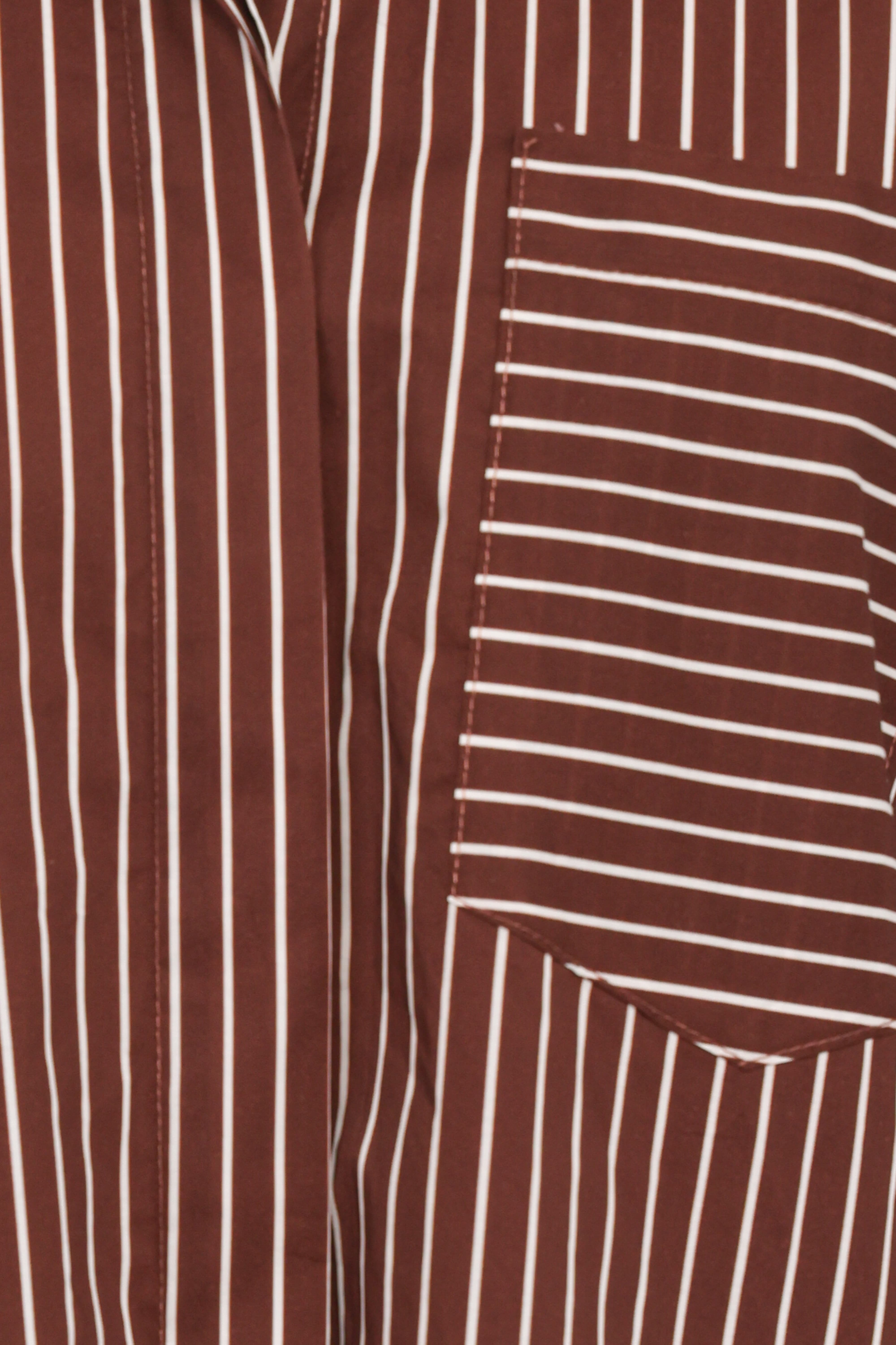 Darya Shirt - Chocolate Stripe | Petal & Pup USA
