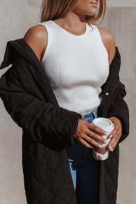 Petal and Pup USA TOPS Davie Ribbed Knit Top - White